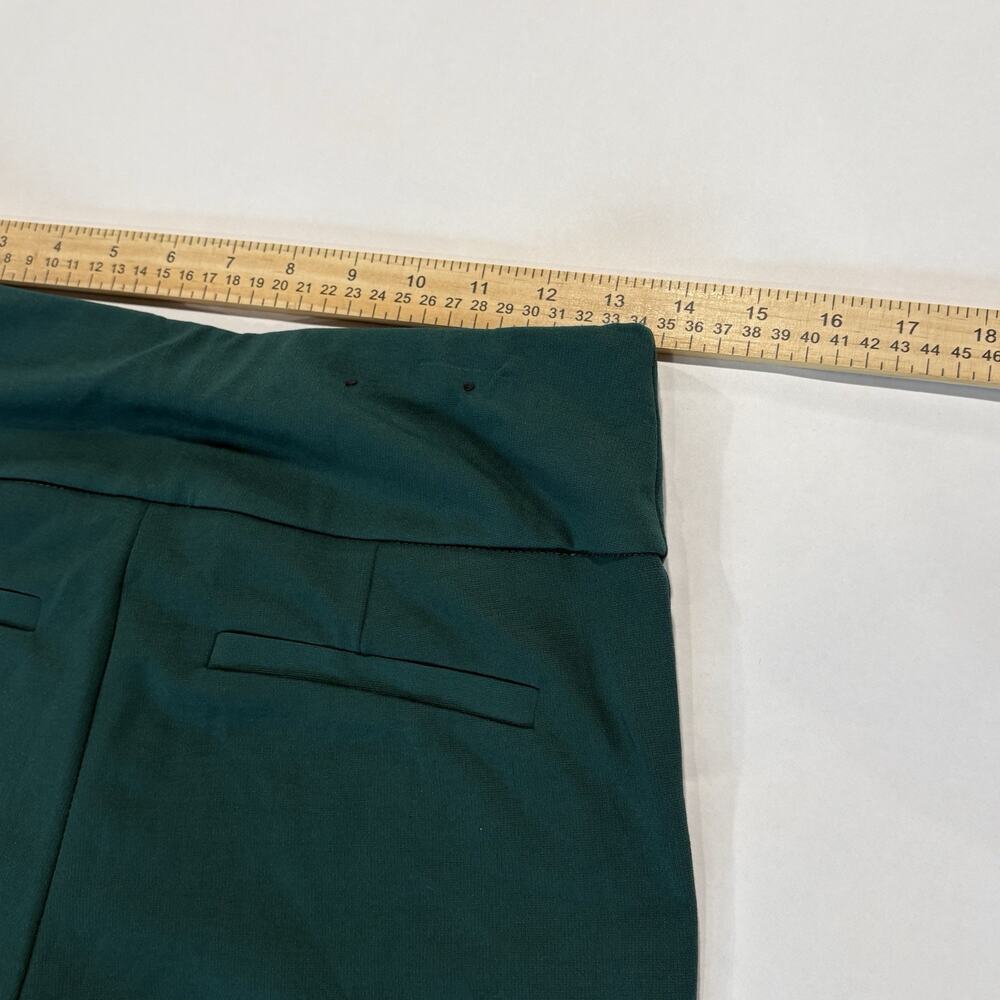 Dear Scarlett Classy Stretch Women Dress Pants Green Pull On Straight Leg NWT - Picture 8 of 8